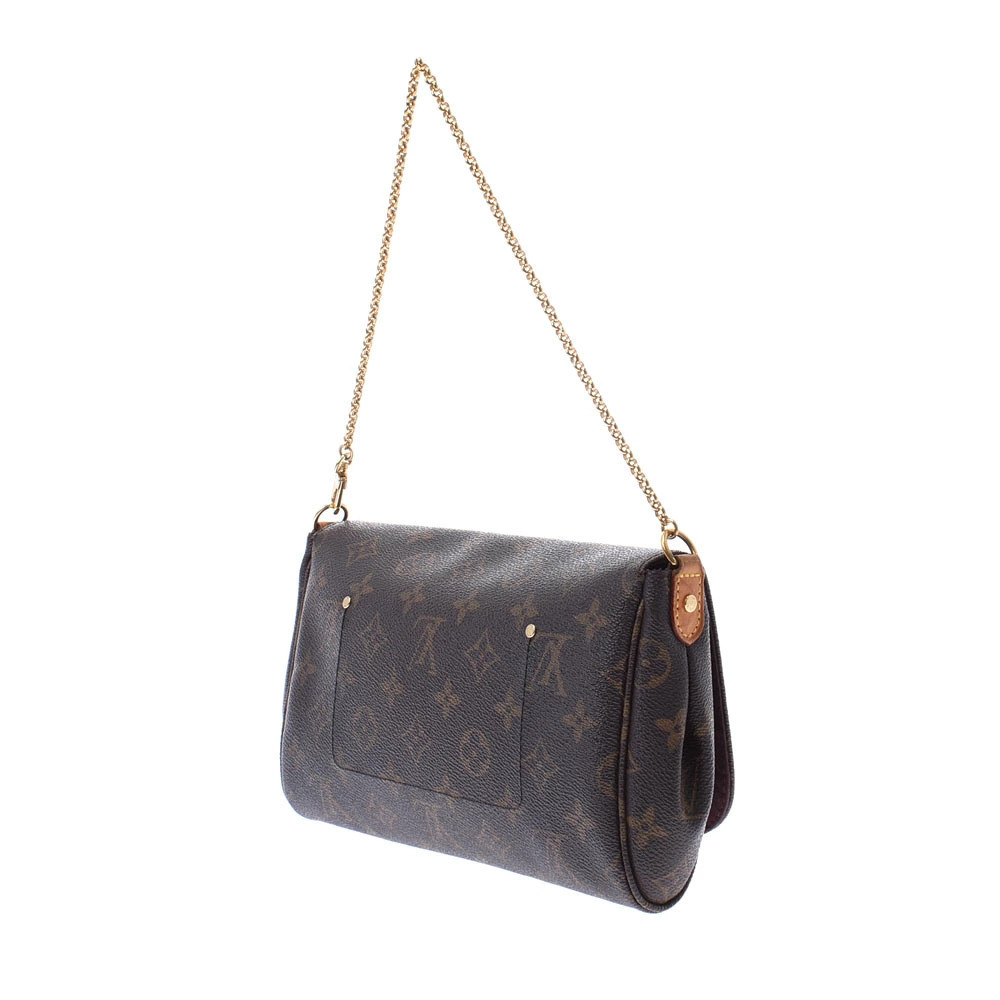 Louis Vuitton Canvas Shoulder Favorite Monogram Bag Brown